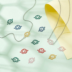 50 шт. двухцветные окрашенные спреем подвески-соединители из нержавеющей стали 201&nbsp;STAS-DC0007-98