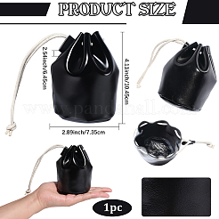 Кожаные сумки-ведра для хранения монет с завязками&nbsp;AJEW-WH20064-95B