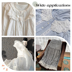 7.5 ярд хлопчатобумажной кружевной ленты с вышивкой цветов OCOR-DC0001-13