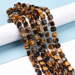 Природных тигровый глаз бисер нитей G-K323-04