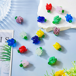 16шт 8 цвета бусины лэмпворк ручной работы&nbsp;LAMP-TA0001-33