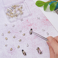 64 шт. 8 стиля морской звезды сплав горный хрусталь кабошон MRMJ-FH0001-40