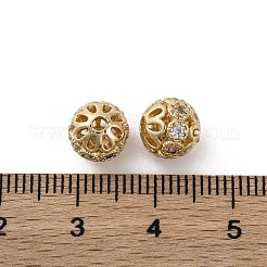 Латунные микро проложить кубического циркония бусы KK-C071-02G