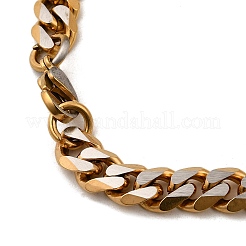 Цепочки кубинского образца с ионным покрытием (IP) матового стиля из нержавеющей стали 304 для мужчин NJEW-B116-05G