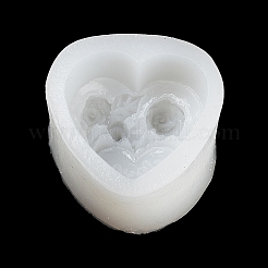 Stampi in silicone fai da te con cuore e rosa per San Valentino&nbsp;SIL-Z008-02D
