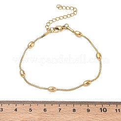 Ovale runde Schlangenkettenarmbänder aus Edelstahl 304&nbsp;SA-CBA2696-15G