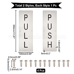 2 Satz 2 Türschilder aus Edelstahl im Stil 201&nbsp;DIY-UN0003-86