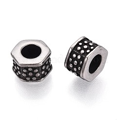 Бусины европейского стиля с крупными отверстиями из нержавеющей стали 304&nbsp;STAS-T072-97AS