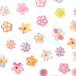 100 шт. 8 стиля полупрозрачных и непрозрачных кабошонов из смолы RESI-FS0002-32