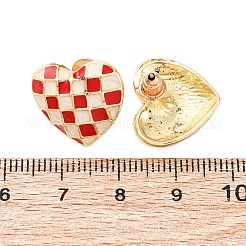 Сплав эмаль серьги&nbsp;EJEW-Z113-01G-B