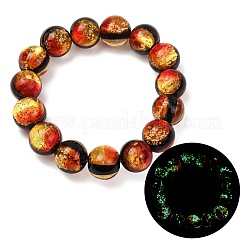 Braccialetti elasticizzati rotondi in vetro con lamina luminosa da 14 mm&nbsp;LA-CBA41F9-01A