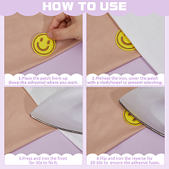 50 шт. аппликации с улыбающимся лицом&nbsp;PATC-ME0001-35