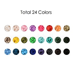 Perle di argilla polimerica fatte a mano da 240g 24 colori&nbsp;CLAY-JP0001-09-8mm