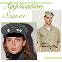 20 шт. броши в виде звезды из двухцветного сплава JEWB-FH0001-42