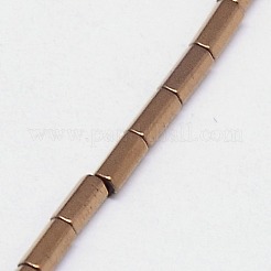 Electroplate non magnetici ematite sintetico fili di perline&nbsp;G-J166-4x2mm-01