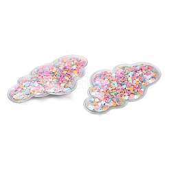 Treibsand-Pailletten-Kunststoff-Cabochons&nbsp;X-OHAR-CJC0002-04A