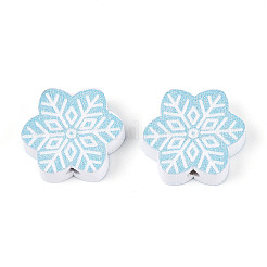 Окрашенные распылением деревянные бусины Schima WOOD-T032-42