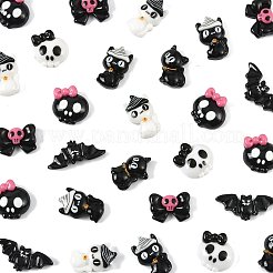 42 шт. 7 стиля Хэллоуин непрозрачные смоляные кабошоны CRES-FS0001-31