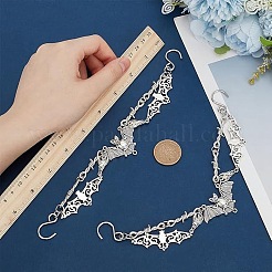 2 шт. цепь для обуви из сплава летучей мыши&nbsp;AJEW-FG0004-50A