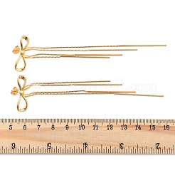 Серьги-гвоздики с кисточками из нержавеющей стали 304&nbsp;EJEW-F353-04G