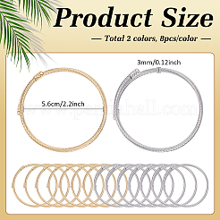 Bracelet jonc torsadé en acier inoxydable 304&nbsp;BJEW-ME0001-22