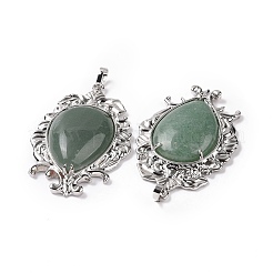 Gros pendentifs en aventurine verte naturelle&nbsp;G-P496-01P-18