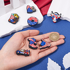 7 шт. 7 стиля силиконовые бусины на тему Дня независимости SIL-TA0002-73
