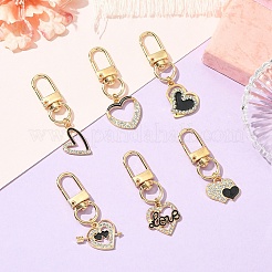 6 шт. подвеска из сплава эмали и страз HJEW-YW00082