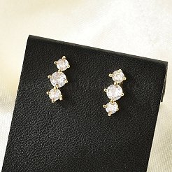 Серьги-гвоздики из циркония EJEW-R016-26G-14