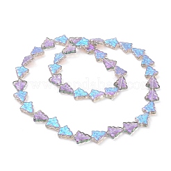 Brins de perles de verre de galvanoplastie transparentes&nbsp;EGLA-C002-HR01