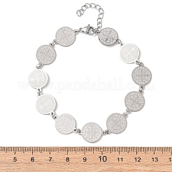 Браслеты-цепочки Religion из нержавеющей стали 304 для женщин&nbsp;LS-BJEW-F524-01P