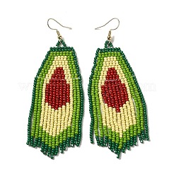 Orecchini pendenti con perline di vetro di Boemia&nbsp;EJEW-C091-01E
