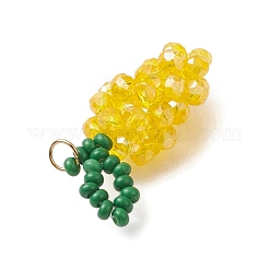 Подвески из стеклянных бусин ручной работы в виде винограда&nbsp;PALLOY-MZ00489-04