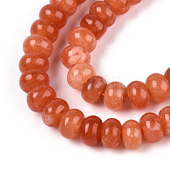 Teñidos naturales blancas abalorios de jade hebras&nbsp;G-T139-59A-06