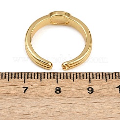 Кольца-манжеты из латуни и овального пластика с имитацией жемчуга RJEW-S633-01G