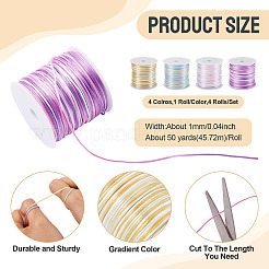 4 рулон двухцветного сегментного окрашенного нейлонового шнура&nbsp;NWIR-TA0001-21