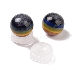 Чакра круглые украшения из натуральных драгоценных камней DJEW-G032-02M