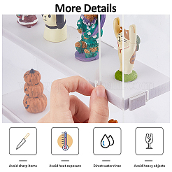 2-уровневая сборная настенная витрина для акриловых минифигурок AJEW-WH0479-94A