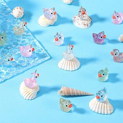 60шт 12 цвета прозрачные подвески из смолы RESI-SZ0003-37