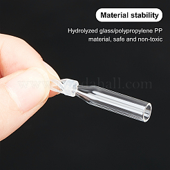 ガラスとプラスチックのサンプルボトル60個  クラフト用  裏地付きパイプ付き  透明  35x6mm  内径：4mm  60個/セット&nbsp;TOOL-OC0001-42