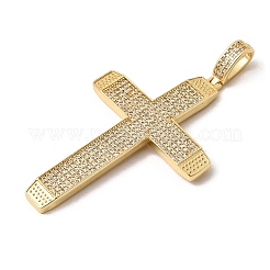 Messing Micro Pave klare Zirkonia große Anhänger&nbsp;KK-H267-051G