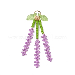 Подвески из лаванды с семенами из стекла&nbsp;PALLOY-MZ01198