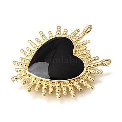 Pendentifs d'émail en laiton &nbsp;KK-K427-09G