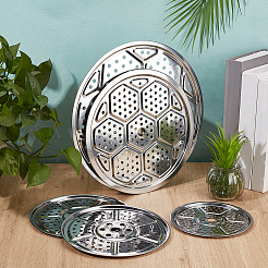 8 Stück 4 Stile 410 Edelstahl Dampfmatte&nbsp;AJEW-OC0015-16