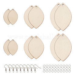 Наборы для самостоятельного изготовления незаконченных деревянных сережек-подвесок&nbsp;DIY-YS0001-16