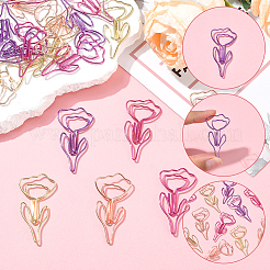 60 шт. 4-х цветные железные скрепки-цветы&nbsp;AJEW-SP0003-04