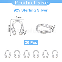 10 Paar 925 Sterling Silber Drahtschutz&nbsp;STER-PH0005-08