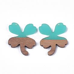 Pendentifs en bois de résine et de noyer&nbsp;RESI-S358-58C