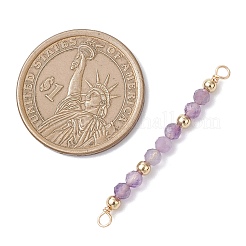 12 шт. 12 стиля подвески-соединители из натуральных смешанных камней с ограненными круглыми бусинами PALLOY-JF04686