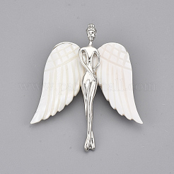 Броши / подвески из пресноводных ракушек&nbsp;SHEL-S275-48C